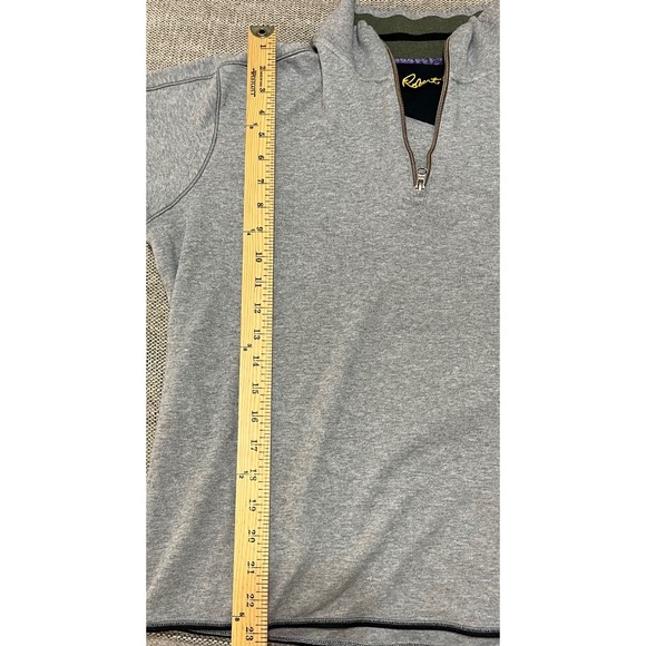 Robert Graham Casual Mens Gray Quarter Zip Pullover Sweatshirt XL Classic Fit - Picture 5 of 5